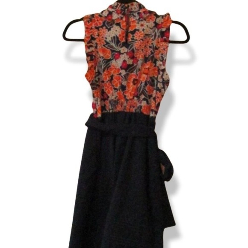 Anthropologie Floral Tie Dress